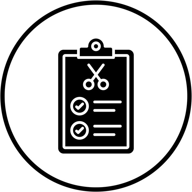 Estilo del icono de la lista de corte de diseño vectorial