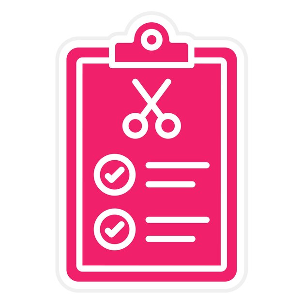 Estilo del icono de la lista de corte de diseño vectorial