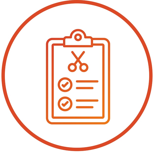 Estilo del icono de la lista de corte de diseño vectorial