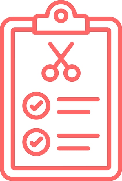 Estilo del icono de la lista de corte de diseño vectorial
