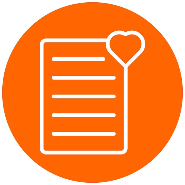Estilo del icono de la lista de deseos de diseño vectorial