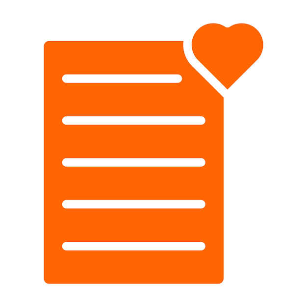 Estilo del icono de la lista de deseos de diseño vectorial