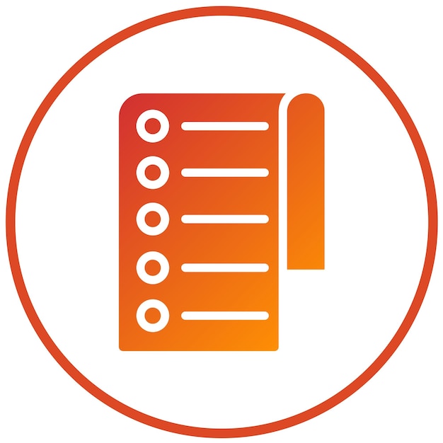 Estilo del icono de la lista de diseño vectorial