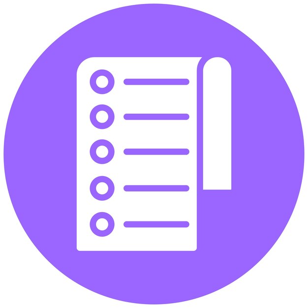 Estilo del icono de la lista de diseño vectorial