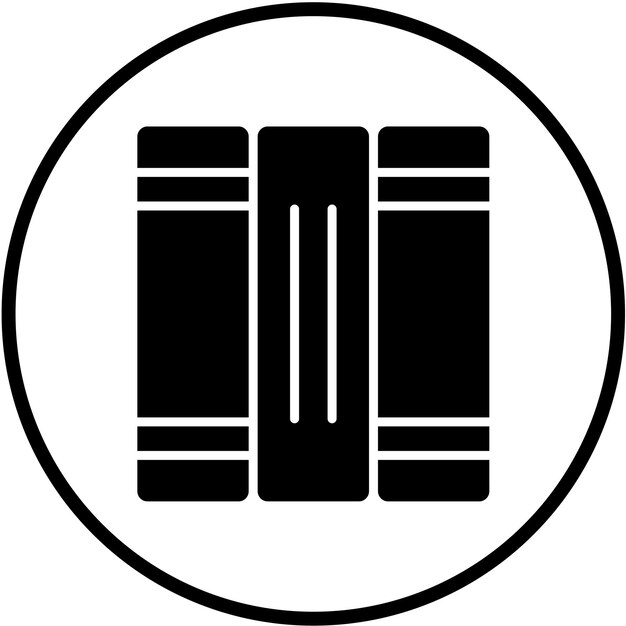 Estilo del icono de la lista de libros de diseño vectorial