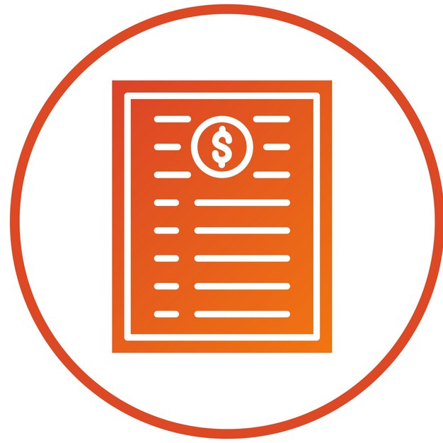 Estilo del icono de la lista de precios de diseño vectorial