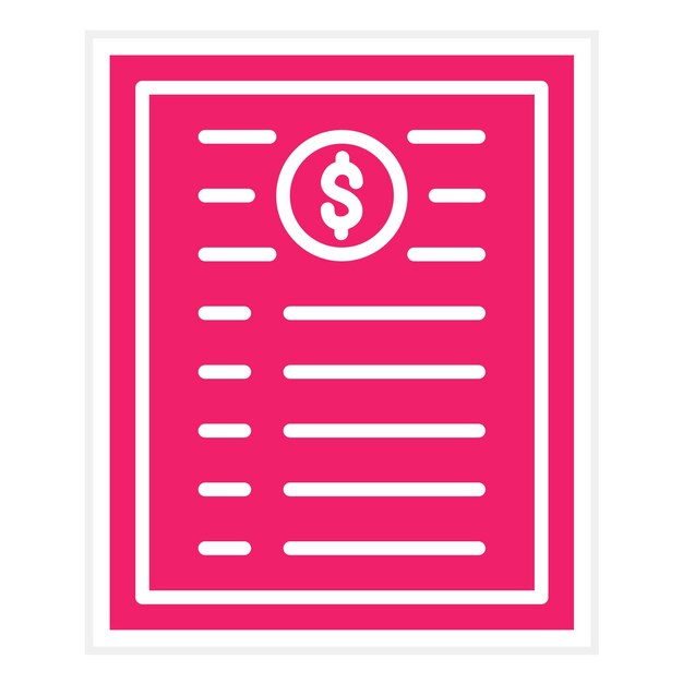 Estilo del icono de la lista de precios de diseño vectorial
