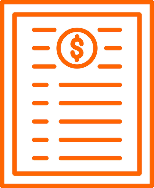 Estilo del icono de la lista de precios de diseño vectorial