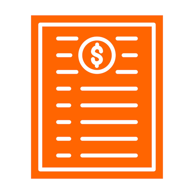 Estilo del icono de la lista de precios de diseño vectorial