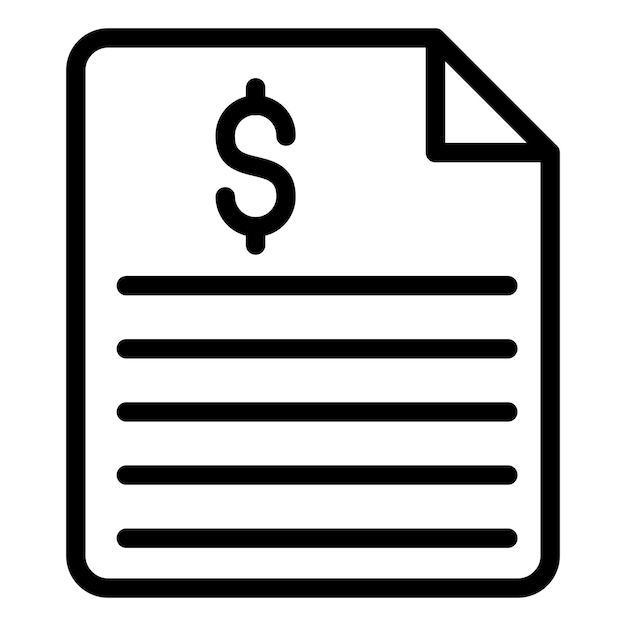 Estilo del icono de la lista de precios