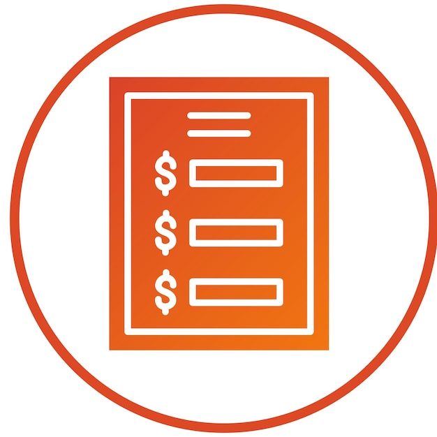 Estilo del icono de la lista de precios