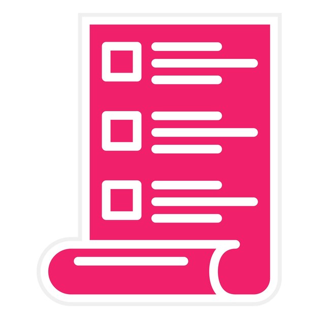 Estilo del icono de la lista de trabajo de diseño vectorial
