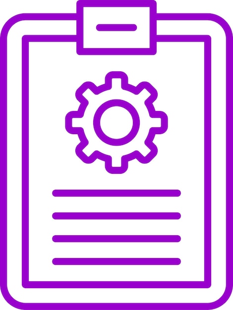 Estilo del icono de la lista de trabajo de diseño vectorial