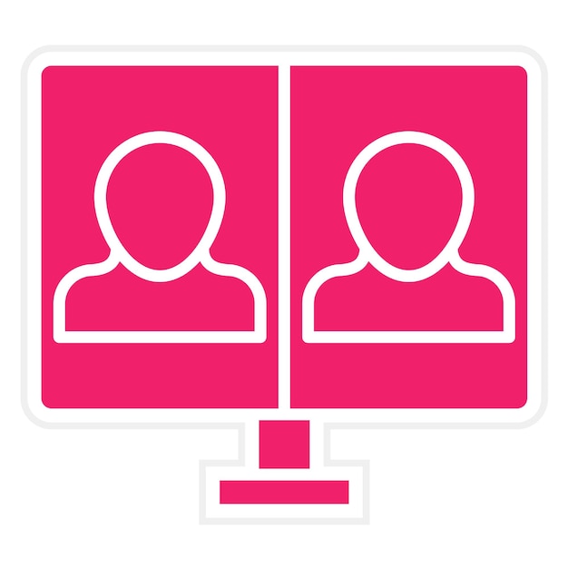 Estilo del icono de la llamada de la conferencia de diseño vectorial