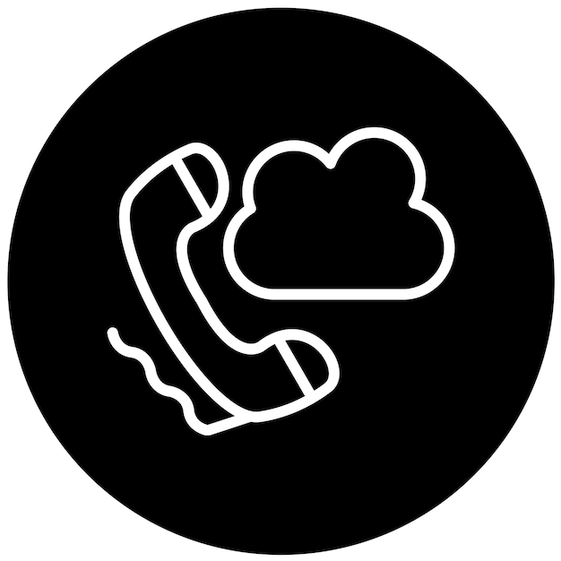 Estilo del icono de llamada de la nube de diseño vectorial