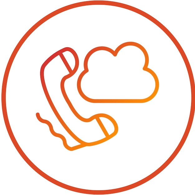 Estilo del icono de llamada de la nube de diseño vectorial