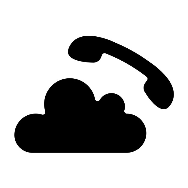 Estilo del icono de llamada de la nube de diseño vectorial