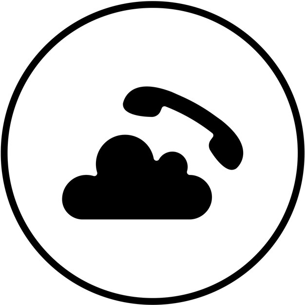Estilo del icono de llamada de la nube de diseño vectorial