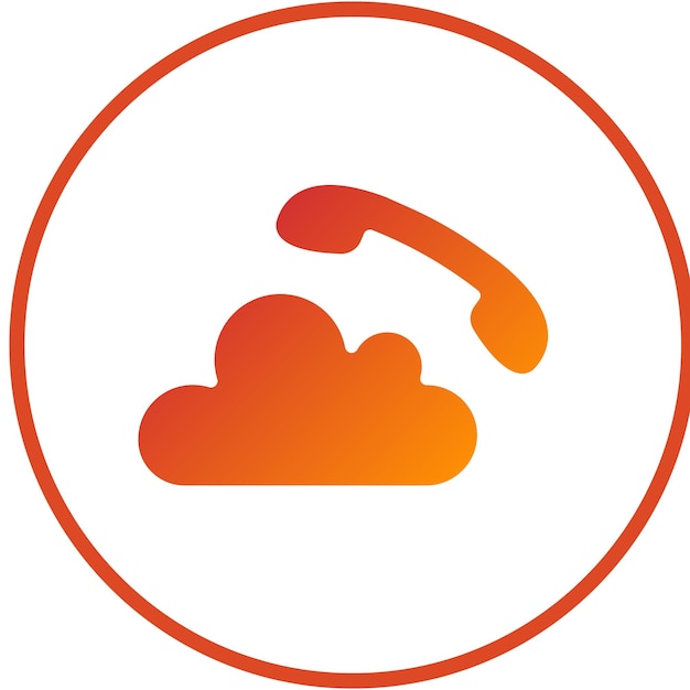 Estilo del icono de llamada de la nube de diseño vectorial