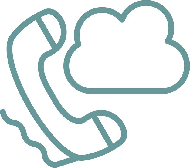 Estilo del icono de llamada de la nube de diseño vectorial