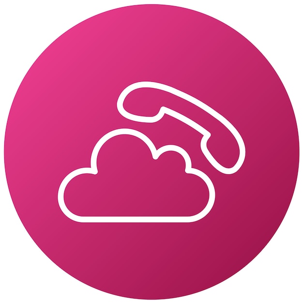 Estilo del icono de llamada de la nube de diseño vectorial