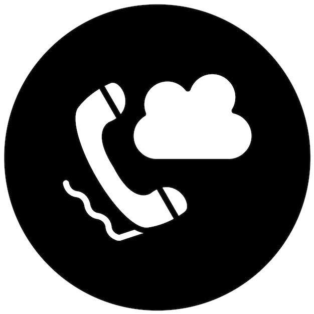 Estilo del icono de llamada de la nube de diseño vectorial