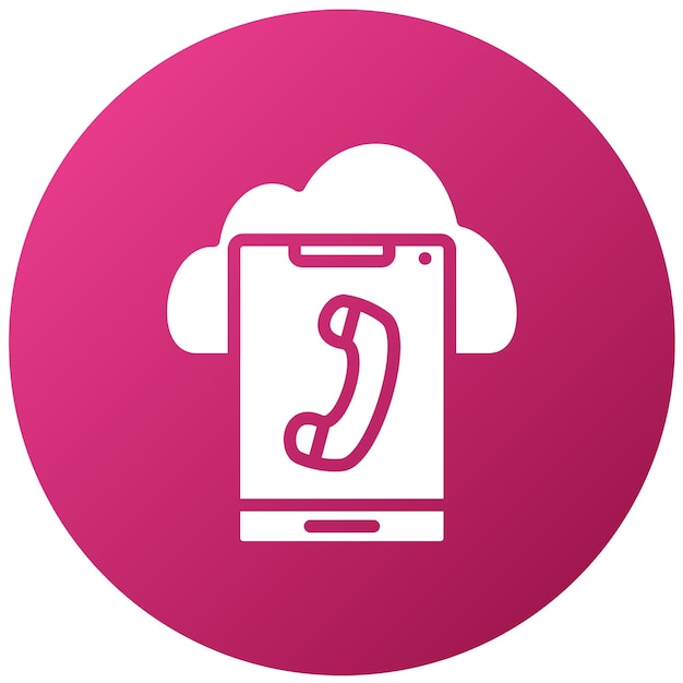 Estilo del icono de llamada de la nube de diseño vectorial