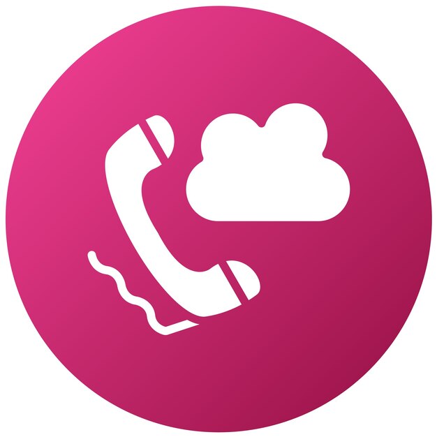 Estilo del icono de llamada de la nube de diseño vectorial