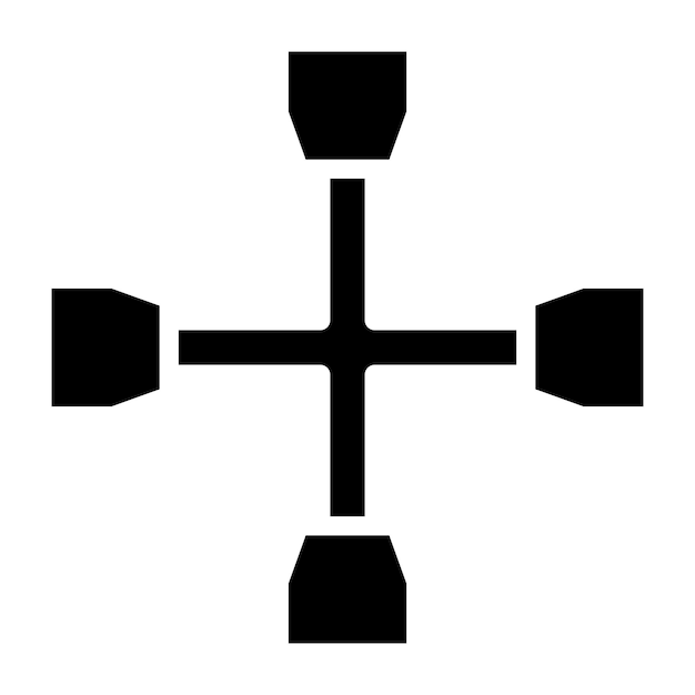 Estilo del icono de la llave cruzada