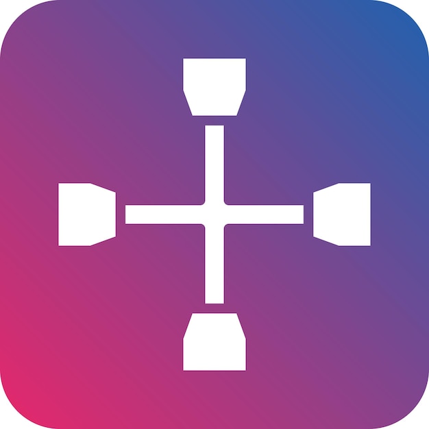 Estilo del icono de la llave cruzada