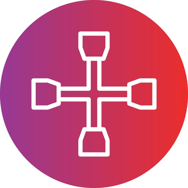 Estilo del icono de la llave cruzada