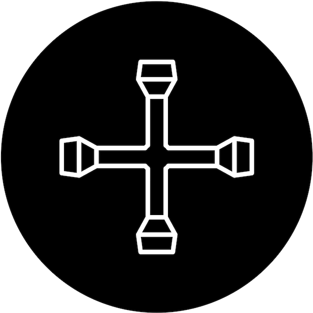 Estilo del icono de la llave cruzada