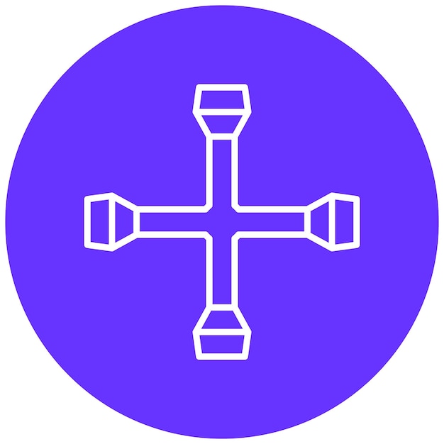 Estilo del icono de la llave cruzada
