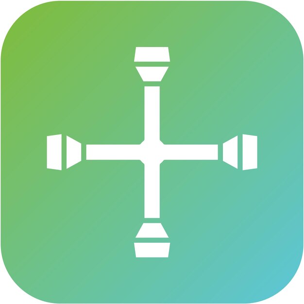 Estilo del icono de la llave cruzada