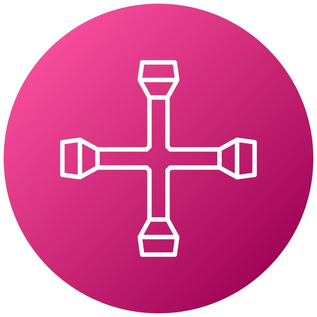 Estilo del icono de la llave cruzada