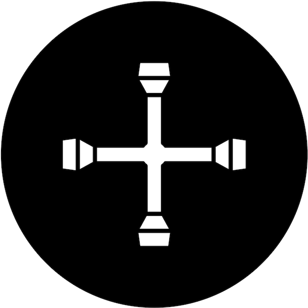 Estilo del icono de la llave cruzada