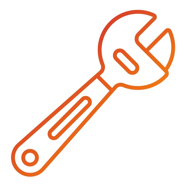 Estilo del icono de la llave de tubo