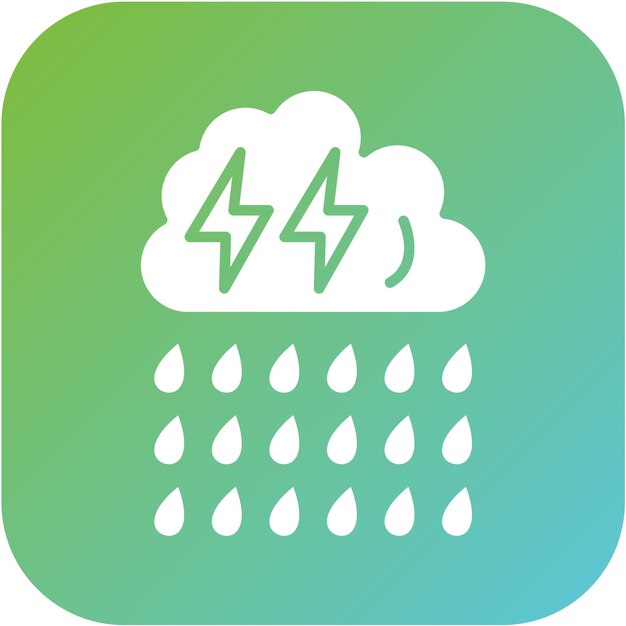 Estilo del icono de la lluvia pesada