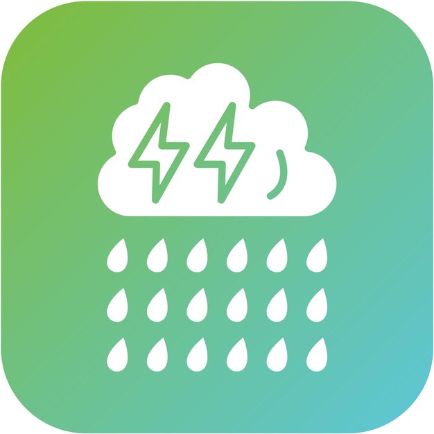 Vector estilo del icono de la lluvia pesada