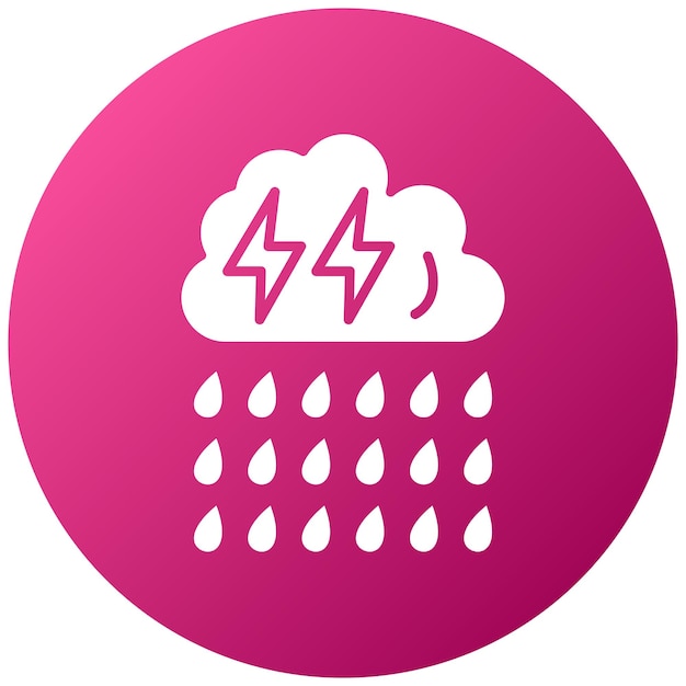 Estilo del icono de la lluvia pesada