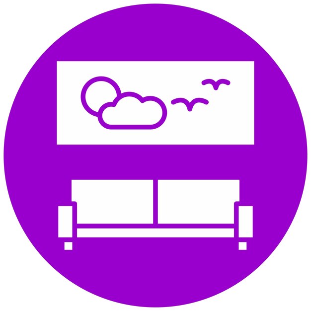 Estilo de icono de lobby de diseño vectorial
