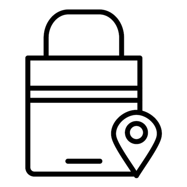 Estilo de icono local de la tienda de diseño vectorial