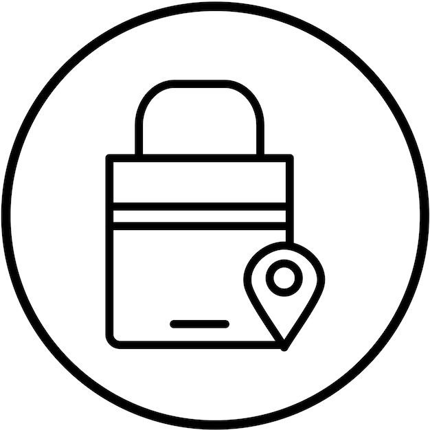 Estilo de icono local de la tienda de diseño vectorial