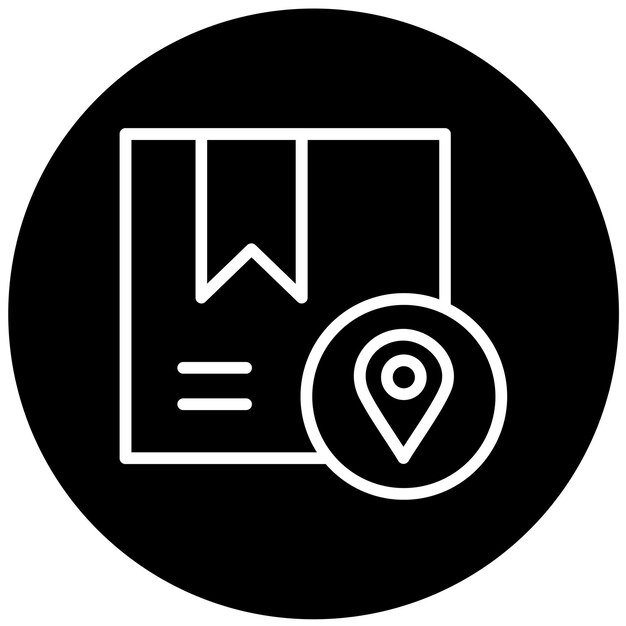Estilo del icono del localizador de productos de diseño vectorial