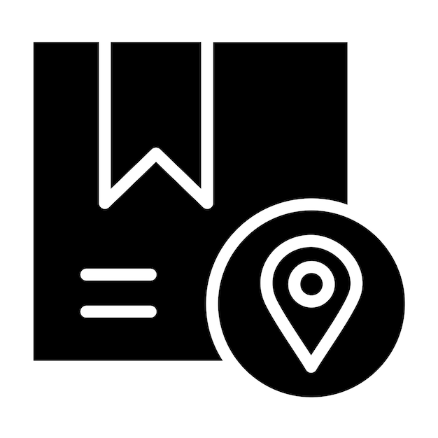 Estilo del icono del localizador de productos de diseño vectorial