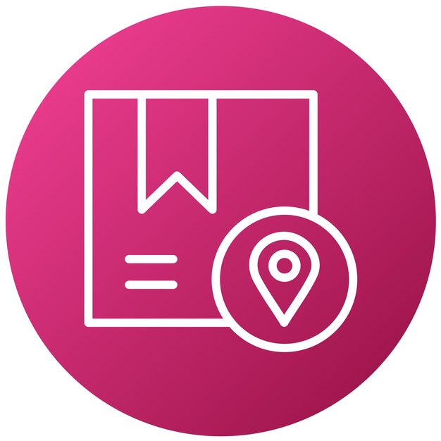 Estilo del icono del localizador de productos de diseño vectorial