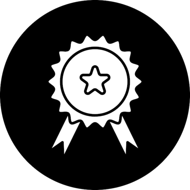 Estilo del icono de logro del diseño vectorial