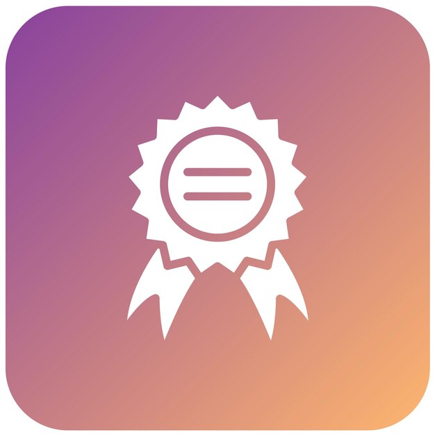 Estilo del icono de logro del diseño vectorial
