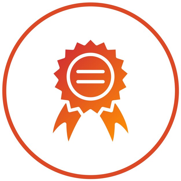 Estilo del icono de logro del diseño vectorial