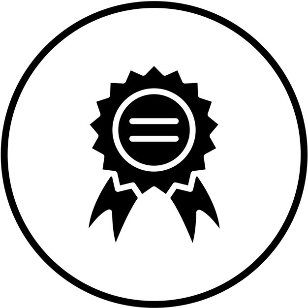 Estilo del icono de logro del diseño vectorial